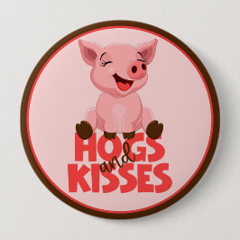 Schattig varken woordspeling ronde button 4,0 cm