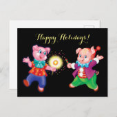 schattig varkentje briefkaart (Voorkant / Achterkant)