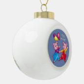 schattig varkentje keramische bal ornament (Links)