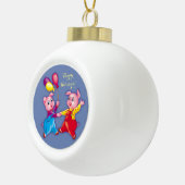 schattig varkentje keramische bal ornament (Rechts)