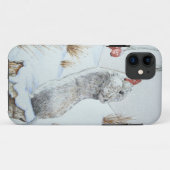 schattig veldmuis winter sneeuw scène dieren in he Case-Mate iPhone case (Achterkant (horizontaal))