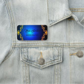 Schattig verbluffend blauw en goud naamplaatje (In situ)