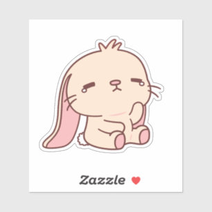 Schattig Verdrietig Konijn Sticker
