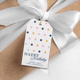 Schattig Verjaardags Kleurrijk Persoonlijk Cadeaulabel