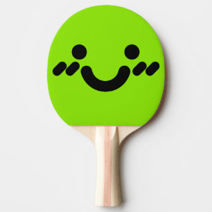 Schattig Verlegen Gezicht Groen Tafeltennisbatje