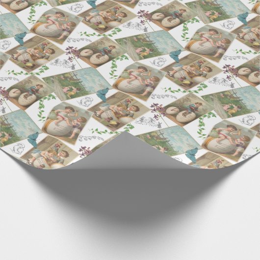  schattig vermengend patroon voor eifloraal cadeaupapier (Hoek)