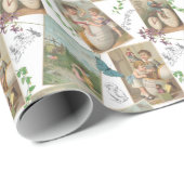  schattig vermengend patroon voor eifloraal cadeaupapier (Rol Hoek)