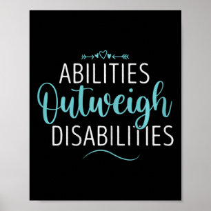 Schattig vermogen weegt op tegen handicaps Autisme Poster