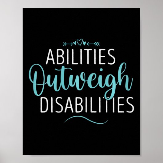 Schattig vermogen weegt op tegen handicaps Autisme Poster (Voorkant)