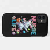 Schattig verpleegstersleven Dabbing Paashaas Case-Mate iPhone Case (Achterkant (horizontaal))
