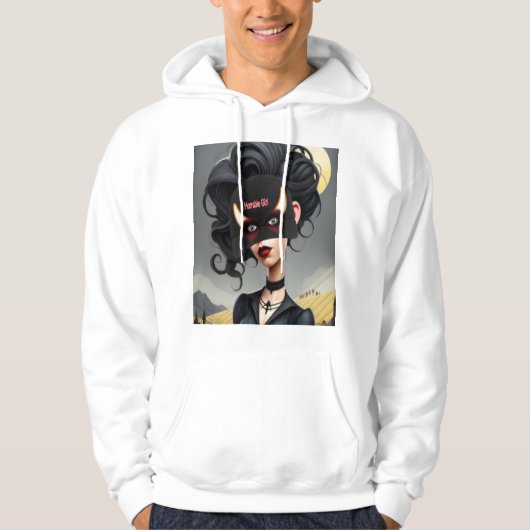Schattig verschrikkelijk meisje hoodie (Voorkant)