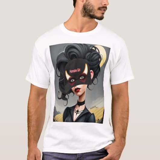 Schattig verschrikkelijk meisje t-shirt (Voorkant)