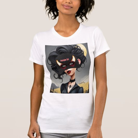 Schattig verschrikkelijk meisje t-shirt (Voorkant)