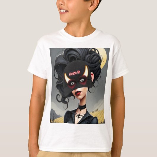 Schattig verschrikkelijk meisje t-shirt (Voorkant)