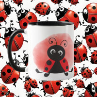 schattig verslaafd liefhebber van ladybug voegt te