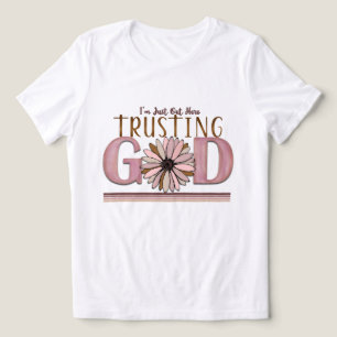 Schattig vertrouwen op God woordkunst Tri-Blend Shirt
