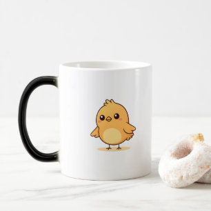Schattig Verward Kuiken Minimalistische Cartoon Magische Mok