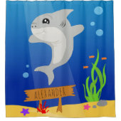 Schattig vibrant onder het Zee Kinder Douchegordijn (Voorkant)