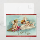 Schattig Victoriaans engel liefde Briefkaart (Voorkant / Achterkant)
