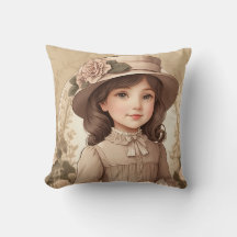 Schattig victoriaans meisjesportret