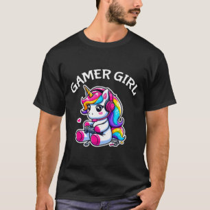 Schattig videospel gaming eenhoorn gamer meisje 1 t-shirt