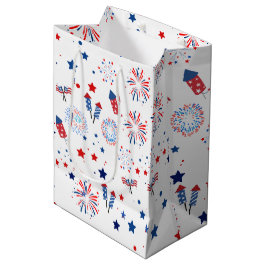 Schattig vier juli patriottisch patroon medium cadeauzakje
