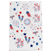 Schattig vier juli patriottisch patroon medium cadeauzakje (Voorkant)