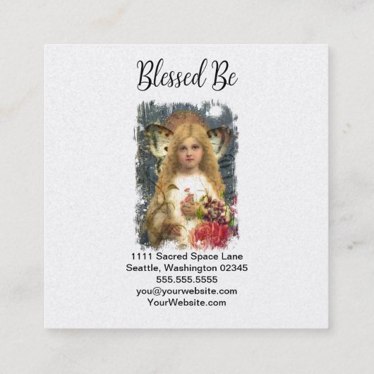 Schattig Vierkante Visitekaartje (Achterkant)