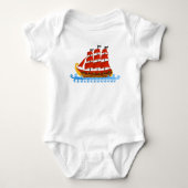 Schattig Vikingschip en Schild Romper (Voorkant)