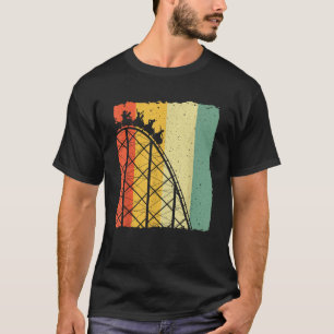 Schattig Vintage Achterbaanontwerp Mannen Vrouwen T-shirt