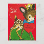 Schattig Vintage Baby Valentijn Briefkaart (Voorkant)