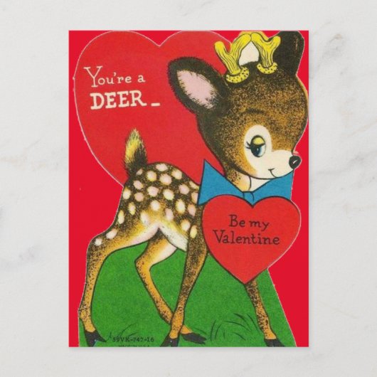 Schattig Vintage Baby Valentijn Briefkaart (Voorkant)