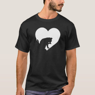 Schattig Vintage Die Van Katten Houdt Zwarte Kat   T-shirt