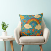 Schattig Vintage Esthetisch Patroon Kussen 🌈✨🌸 (Stoel)