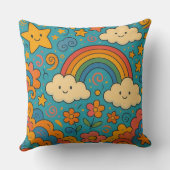 Schattig Vintage Esthetisch Patroon Kussen 🌈✨🌸 (Achterkant)