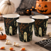 Schattig Vintage Geest Patroon Halloween Feest Spo