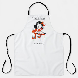 Schattig Vintage Retro Bakmeisje Keuken Schort