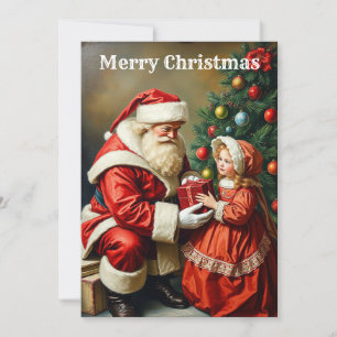 Schattig Vintage Rustiek Festief Kerstmis Feestdagenkaart