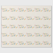 Schattig Vintage Script Pastel Prettig Vieren Cadeaupapier (Vlak)