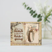 Schattig vintage Thanksgiving dankbaarheid  Briefkaart (Staand voorkant)