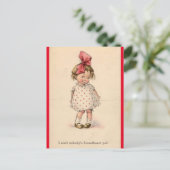 Schattig Vintage Valentijn Briefkaart (Staand voorkant)