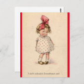 Schattig Vintage Valentijn Briefkaart (Voorkant / Achterkant)