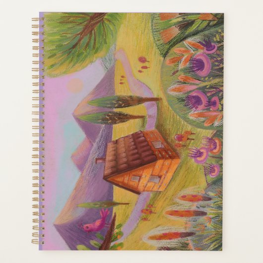 schattig violet landschap Planner (Voorkant)