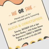 Schattig vleermuis Sinaasappel Hij of Zij Hallowee Kaart