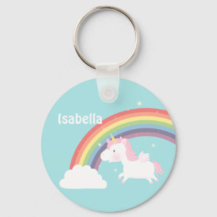 Schattig Vliegend Eenhoorn Regenboog Voor Meisjes Sleutelhanger