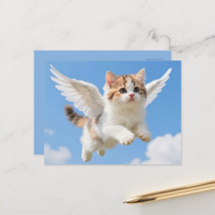 Schattig Vliegend Kittens Briefkaart