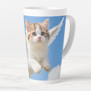 Schattig Vliegend Kittenspookje Calico Tabby Blauw Latte Mok