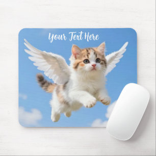 Schattig Vliegend Kittenspookje Calico Tabby Blauw Muismat