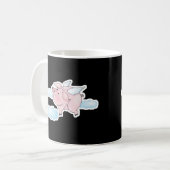 schattig vliegend varken koffiemok (Voorkant links)