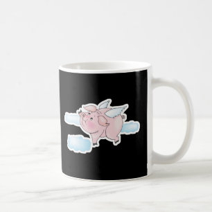schattig vliegend varken koffiemok